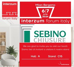 SEBINO CHIUSURE partecipa a interzum forum Italy
